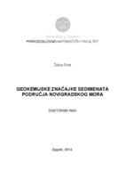 Poveznica na dokument Geokemijske značajke sedimenata područja Novigradskog mora