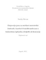 Ekspresija gena za moždani neurotrofni čimbenik i katehol-O-metil transferazu u leukocitima ispitanika oboljelih od demencije