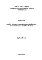 Analiza svojstava raspada snopova korištenjem neuralne mreže u ulozi klasifikatora