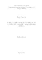 Zakretanje ravnine polarizacije svjetlosti pomoću Faradayevog efekta