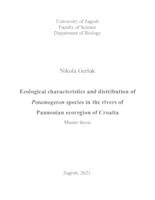 Distribution and ecological characteristics of Potamogeton L. species in the rivers of the Pannonian ecoregion in Croatia