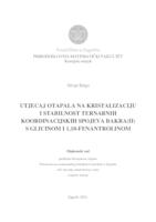 Utjecaj otapala na kristalizaciju i stabilnost ternarnih koordinacijskih spojeva bakra(II) s glicinom i 1,10-fenantrolinom