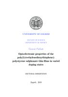 Optoelectronic properties of the poly(3,4-ethylenedioxythiophene) : polystyrene sulphonate thin films in varied doping states