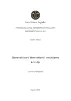 Generalizirani Wronskiani i modularne krivulje