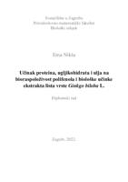 Učinak proteina, ugljikohidrata i ulja na bioraspoloživost polifenola i biološke učinke ekstrakta lista vrste Ginkgo biloba L.