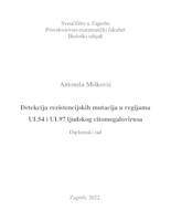 Detekcija rezistencijskih mutacija u regijama UL54 i UL97 ljudskog citomegalovirusa