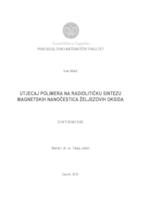 Utjecaj polimera na radiolitičku sintezu magnetskih nanočestica željezovih oksida