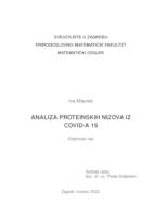 Analiza proteinskih nizova iz CoViD-a 19