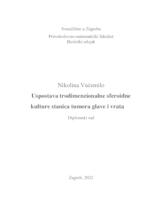 Uspostava trodimenzionalne sferoidne kulture stanica tumora glave i vrata