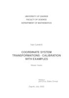 Coordinate system transformations - calibration with examples