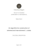 An algorithm for construction of extremal and near-extremal \(\mathbb{Z}_4\)-codes