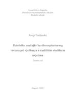Fiziološke značajke kardiorespiratornog
 sustava pri vježbanju u različitim okolišnim
 uvjetima