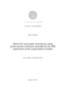 Search for new scalar resonances using proton-proton collisions recorded by the CMS experiment at the Large Hadron Collider