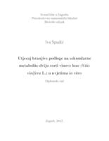 Utjecaj hranjive podloge na specijalizirane metabolite dviju sorti vinove loze (Vitis vinifera L.) u uvjetima in vitro