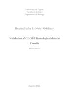 Validation of GLOBE limnological data in Croatia
