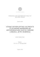 Učinak antiepileptika valproata i flavanona naringina na antioksidacijski sustav obrane
 u mozgu, jetri i bubregu