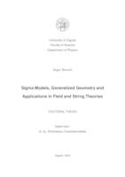 Sigma models, generalized geometry and applications in field and string theories