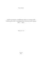 Analiza promjena zemljišnoga pokrova uzrokovanih Tohoku potresom i tsunamijem na istočnoj obali Japana 2011. - 2021.