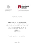 Analysis of extreme fire weather during catastrophic wildfires in Croatia and Australia