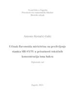 Učinak flavonoida miricitrina na preživljenje stanica SH-SY5Y u prisutnosti toksičnih koncentracija iona bakra