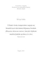 Učinak visoke temperature uzgoja na bioaktivnost ekstrakata klijanaca brokule (Brassica oleracea convar. botrytis) tijekom modela ljudske probave in vitro