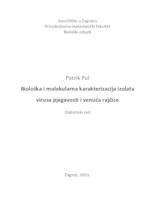 Biološka i molekularna karakterizacija izolata virusa pjegavosti i venuća rajčice