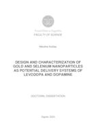 Design and characterization of gold and selenium nanoparticles as potential delivery systems of levodopa and dopamine