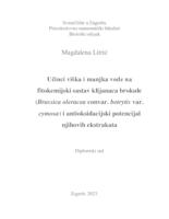 Učinci viška i manjka vode na fitokemijski sastav klijanaca brokule (Brassica oleracea  convar. botrytis var. cymosa) i antioksidacijski potencijal njihovih ekstrakata