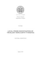 Local probe investigation of trivalent rare-earth titanates