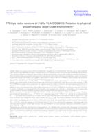 FR-type radio sources at 3 GHz VLA-COSMOS: Relation to physical properties and large-scale environment