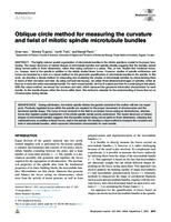 Oblique circle method for measuring the curvature and twist of mitotic spindle microtubule bundles