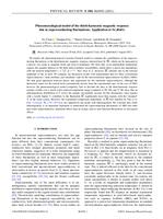 Phenomenological model of the third-harmonic magnetic response due to superconducting fluctuations: Application to Sr2RuO4