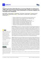 Applying Explainable Machine Learning Models for Detection of Breast Cancer Lymph Node Metastasis in Patients Eligible for Neoadjuvant Treatment