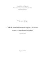 CAR-T stanična imunoterapija u liječenju
 tumora i autoimunih bolesti