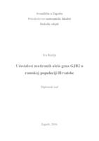 Učestalost mutiranih alela gena GJB2 u romskoj populaciji Hrvatske