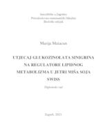 Utjecaj glukozinolata sinigrina na regulatore lipidnog metabolizma u jetri miša soja Swiss