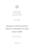 Application of information geometry methods in the development of nuclear structure models