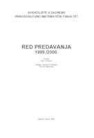Red predavanja 1999./2000.