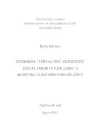 Ekstremne temperature na području Europe i njihova povezanost s modovima klimatske varijabilnosti