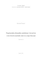 Populacijska dinamika autohtone i invazivne vrste deseteronožnih rakova u rijeci Korani