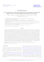 The XXL survey. LII. The evolution of radio AGN LF determined via parametric methods from GMRT, ATCA, VLA, and Cambridge interferometer observations