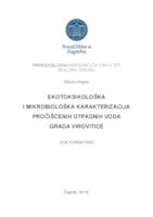Ekotoksikološka i mikrobiološka karakterizacija pročišćenih otpadnih voda grada Virovitice