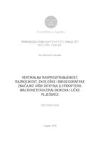 Vertikalna rasprostranjenost, raznolikost, ekološke i biogeografske značajke viših Ditrysia (Lepidoptera: Macroheterocera) Biokova i Ličke Plješivice