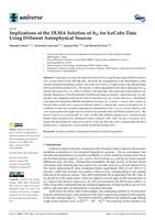 Implications of the DLMA Solution of θ12 for IceCube Data Using Different Astrophysical Sources