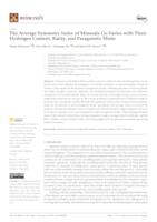 The Average Symmetry Index of Minerals Co-Varies with Their Hydrogen Content, Rarity, and Paragenetic Mode