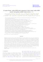 A super-linear ‘radio-AGN main sequence’ links mean radio-AGN power and galaxy stellar mass since z ∼ 3