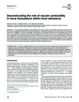 Deconstructing the role of myosin contractility in force fluctuations within focal adhesions