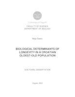 BIOLOGICAL DETERMINANTS OF LONGEVITY IN A
 CROATIAN OLDEST-OLD POPULATION