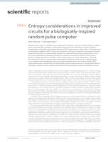 Entropy considerations in improved circuits for a biologically-inspired random pulse computer