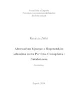 Alternativne hipoteze o filogenetskim odnosima među Porifera, Ctenophora i Parahoxozoa